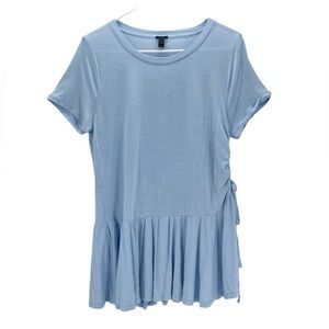 J.Crew Light Blue Peplum T-Shirt Tunic Top | Size Medium